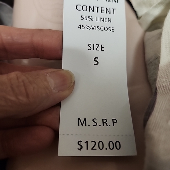 For Cynthia linen blend asymmetrical hem boho beachy party dinner NWT sz S - Picture 4 of 12